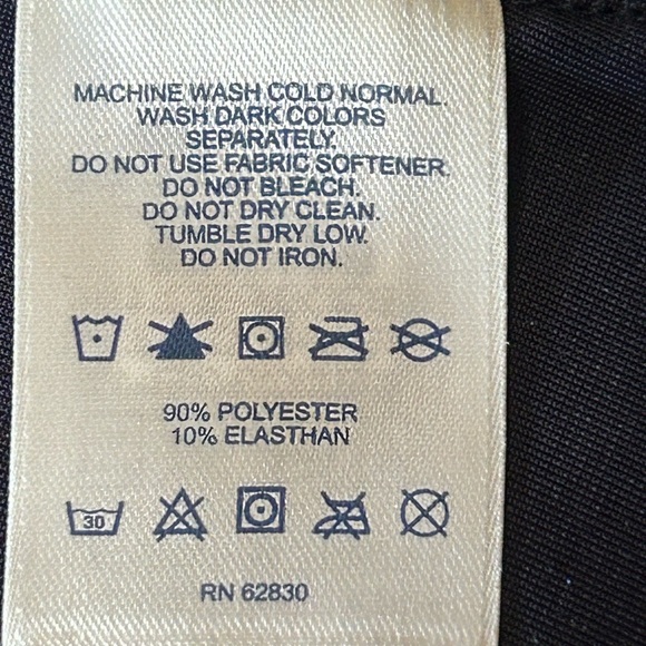 Lands End Velvet Dress Midnight Blue Elbow Sleeve Large - Picture 3 of 7